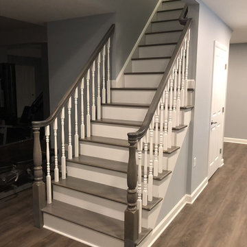 Stairway connecting basement and first floor