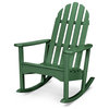 Polywood Classic Adirondack Rocking Chair, Green