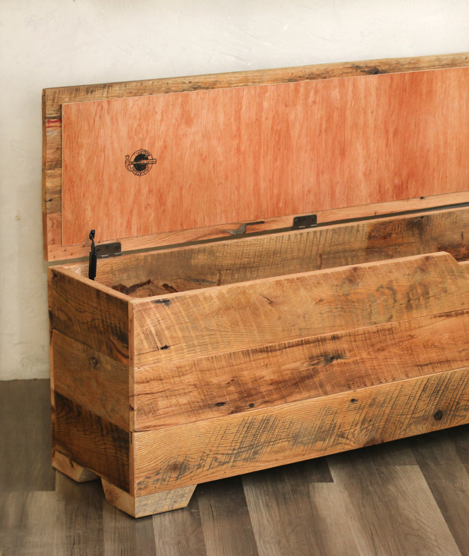 Blanket Trunk, Reclaimed Barn Wood Chest, Entry Way Storage Bench, King ...