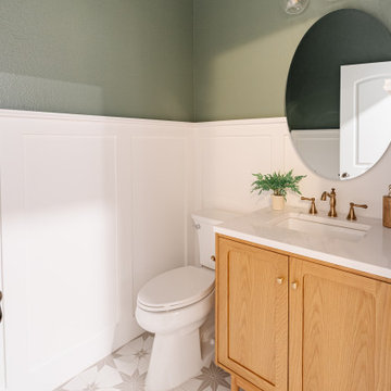 Farmhouse Style Powder Bathroom Remodel