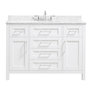 White With Carrara Marble Top