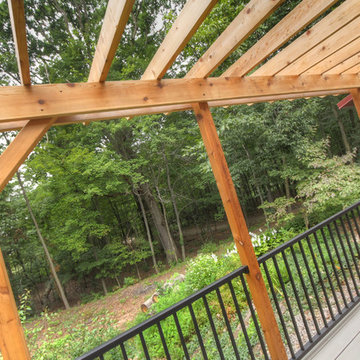Log Cabin Deck with Pergola