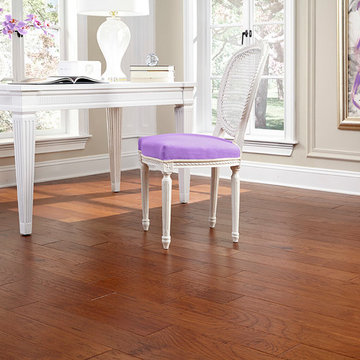 Elegant Home Office- Tradition Hickory Teak, Engineered Hardwood