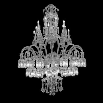 48 Light Duplex Crystal Baccarat Chandelier Wedding Decoration