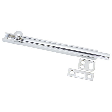 6" Surface Bolt, Polished Chrome