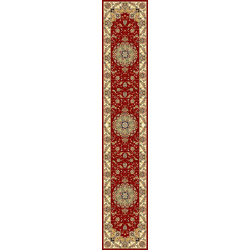 Safavieh Lyndhurst Collection LNH329 Rug, Red/Ivory, 2'3" X 12'