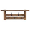 Alaterre Furniture Bethel Acacia Wood 40"W Bench and Coat Hook with Shelf