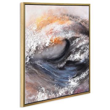Tornado Abstract Textured Metallic Hand Painted Wall Art by Martin Edwards