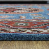 Hand Tufted Wool Area Rug Oriental Light Blue Red, [Rectangle] 8'x10'