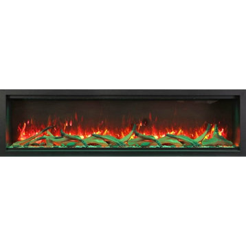 Amantii 50" Electric Fireplace Extra Tall, SYM-50-XT, Built-in w/ log and glass
