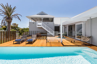 Photo of a beach style deck in Melbourne.