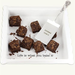 Life Is What You Bake It Brownie Dish - Serving Trays