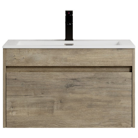 The Ivy Single Bathroom Floating Vanity, Eve, 30"