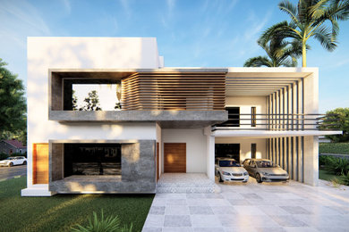 Inspiration for a contemporary exterior home remodel in Other