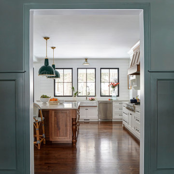 Libertyville Custom Farmhouse Dining Room to Kitchen