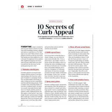 Southern Living Magazine Feature--Curb Appeal Article
