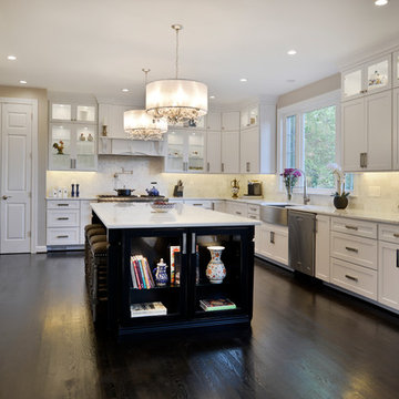 Spacious Modern White Design Brings New Light to Busy Kitchen