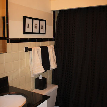Subtle Horizontal stripes in a bathroom in Teaneck, NJ