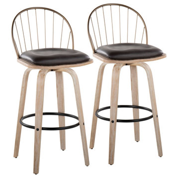 Riley 30" Fixed-Height Barstool, Set of 2
