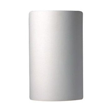 Justice Design Ambiance Small Cylinder Sconce, Closed Top, Bisque Incandescent