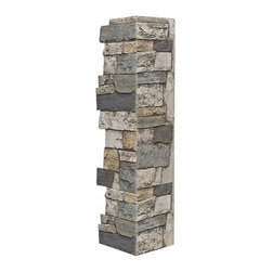 142-36-BRIGHTON WIDE STACKED STONE CORNER 36"H X 11"W X 1 1/4"D - Wall Panels