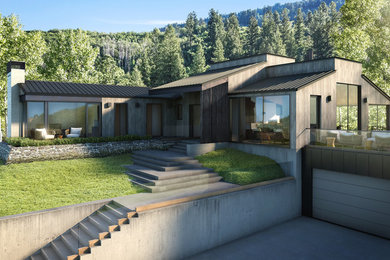 Example of a trendy exterior home design in Denver