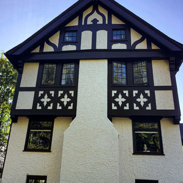 Exterior Painting of a Historical 1914 Tudor Revival House in Seattle