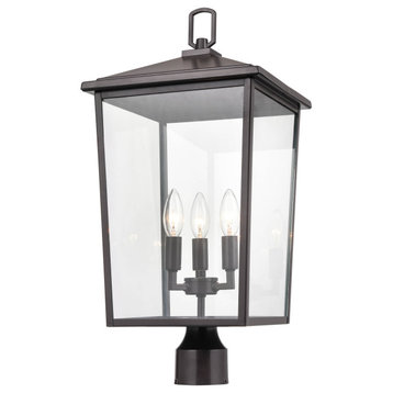 Fetterton Collection 3 Light 11" Outdoor, Powder Coat Black