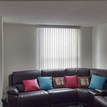 Fabric Vertical Blinds - Family  Room