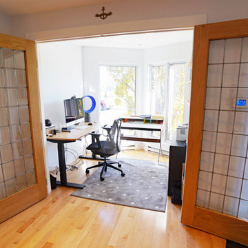 Partitioned home office and guest room remodel