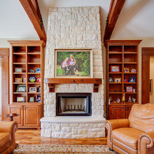 stone fireplace