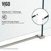 VIGO Seneca 72"x74" Frameless Hinged Shower Door in Stainless Steel