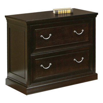 espresso wood file cabinet