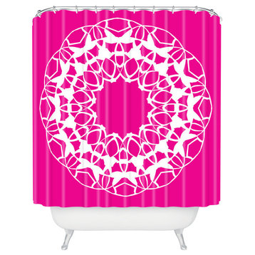 Deny Designs Karen Harris Mod Medallion Magenta Shower Curtain