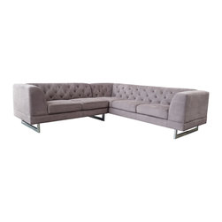 DG Casa - Palomino Sectional Sofa, Dark Raisin Gray - Sectional Sofas