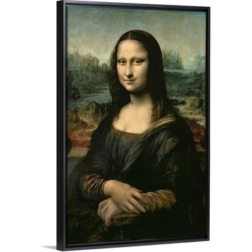 "Mona Lisa, c.1503 6" Floating Frame Canvas Art, 18"x26"x1.75"