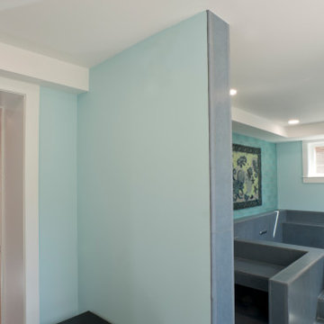 Colorful Basement and Spa Room in Petworth