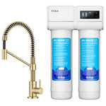 Kraus USA - Purita 2-Stage Carbon Water Filtration With Beverage Filter Faucet FF-104, Fs-1000 With Ff-104bb - "Get pure, clean filtered water from your tap with the Bolden Filter Faucet and Filtration System kit. Featuring a sleek industrial open-coil spout, this stand-alone faucet eliminates the need to attach a bulky faucet-mounted water filter, for a stylish look with easy access to filtered water for drinking and cooking.
