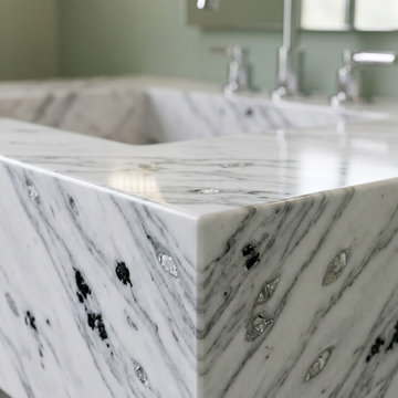 Bespoke Platinum White Marble Sinks | Silver & Ice Collection
