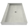 Redi Base 30x54 Single Curb Shower Pan With Center Drain