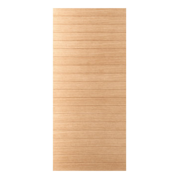 Camden: Exterior White Oak Multi Horizontal Plank Door with Horizontal Grain (1-