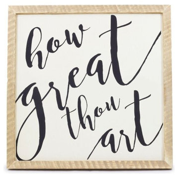 Framed Canvas Print, "How Great Thou Art" Cursive Font, 32x32