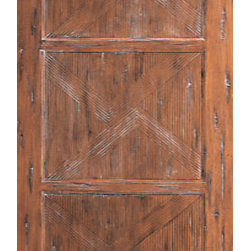 Japanese Style Single Door, Hand Carved in Solid Mahogany - Front Doors