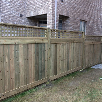 Pressure Treated Fence with Lattice