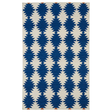 Kaleen Nomad Collection Bright Navy Area Rug 5'x8'