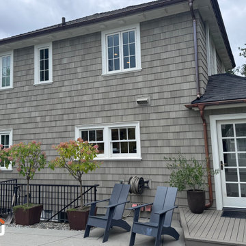 Colonial - Intellectual Gray NuCedar RoughSawn Shingle SidingThis 2024 Colonial-
