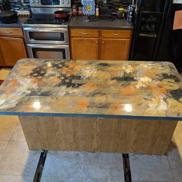 American Flag Epoxy Counter Top