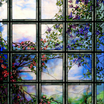 Floral Vines and Lattice Panel # 2967