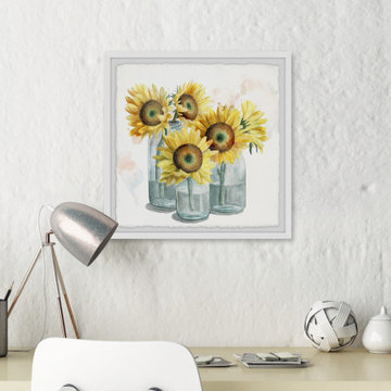 "Yellow Blossoms II" Framed Painting Print