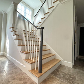 Project #142 | Transitional Staircase with Over-the-Post Balustrade